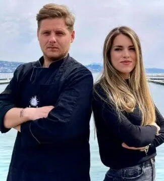 Lo chef Agostino Alboretto e Roberta Di Meo di Riccio Restaurant