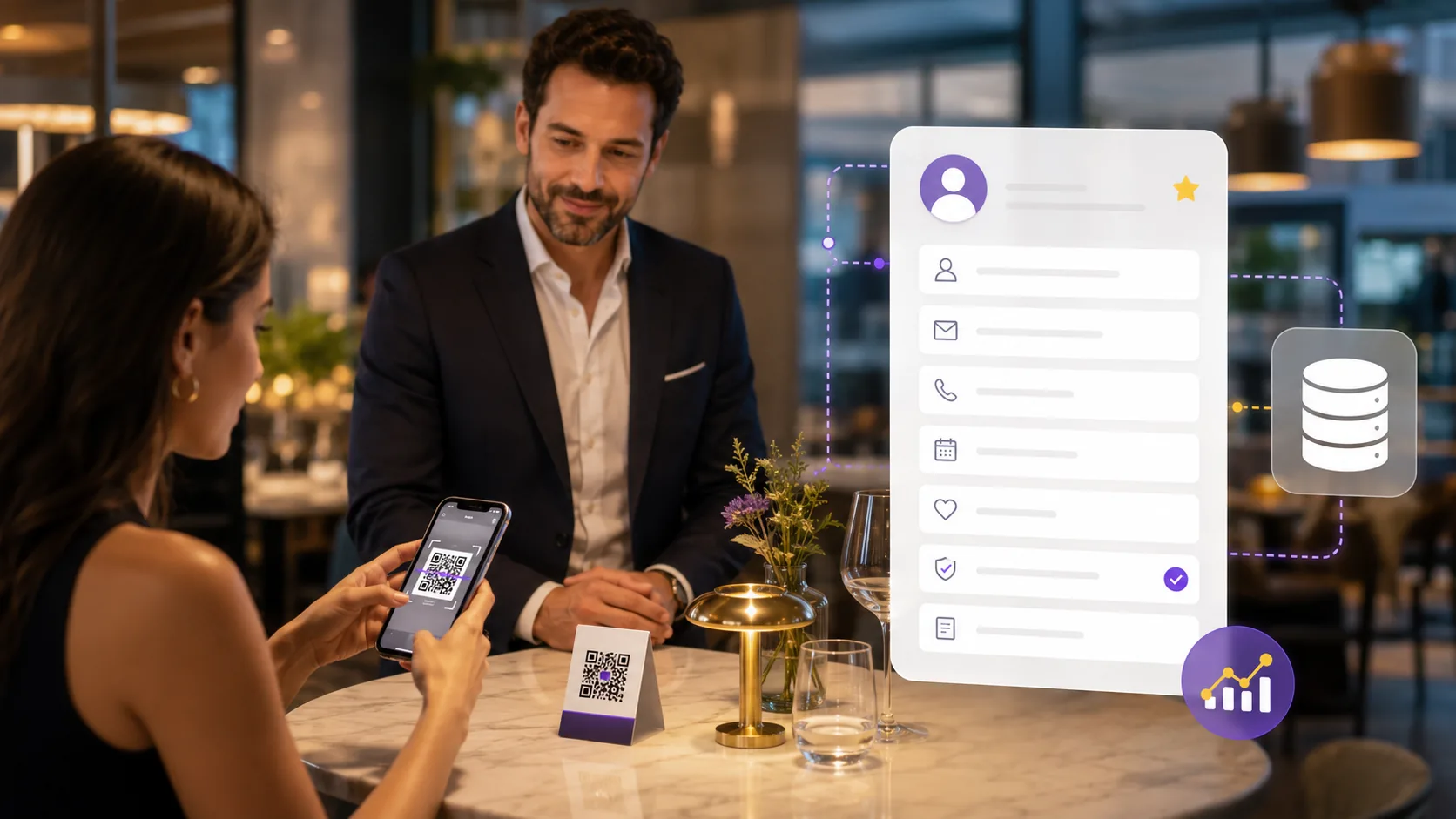 esempio di modulo cartaceo per la raccolta dati clienti in un ristorante