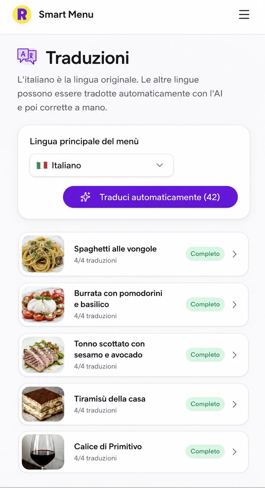 2. Traduci con un click