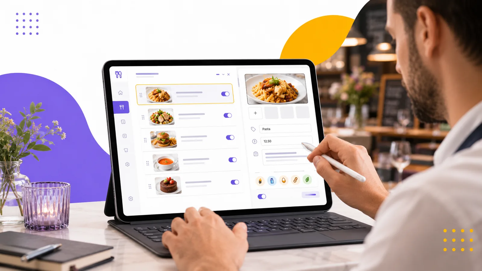 Modificare piatti e prezzi nel menu digitale
