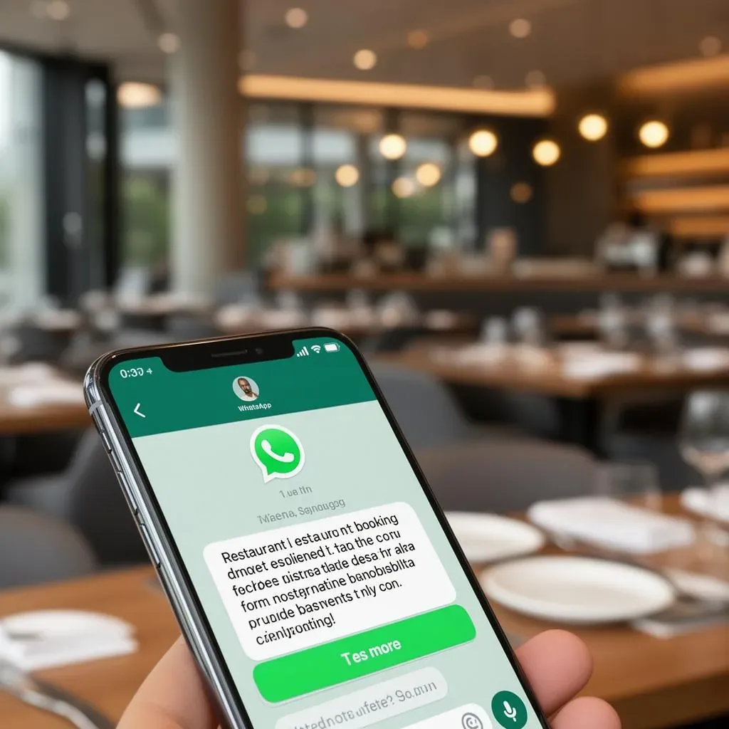 messaggio di conferma prenotazione ristorante inviato via smartphone